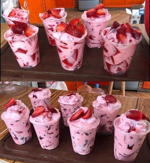 Erdbeer Dessert mit Joghurt: In paar Minuten fertig