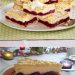 Käse-Streuselkuchen vom Blech mit Kirschkompott