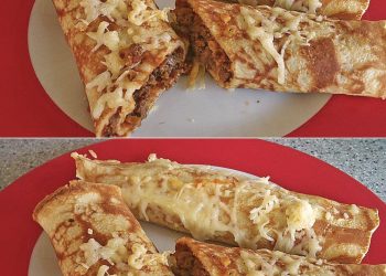 pfannkuchen mit hackfleischfullung