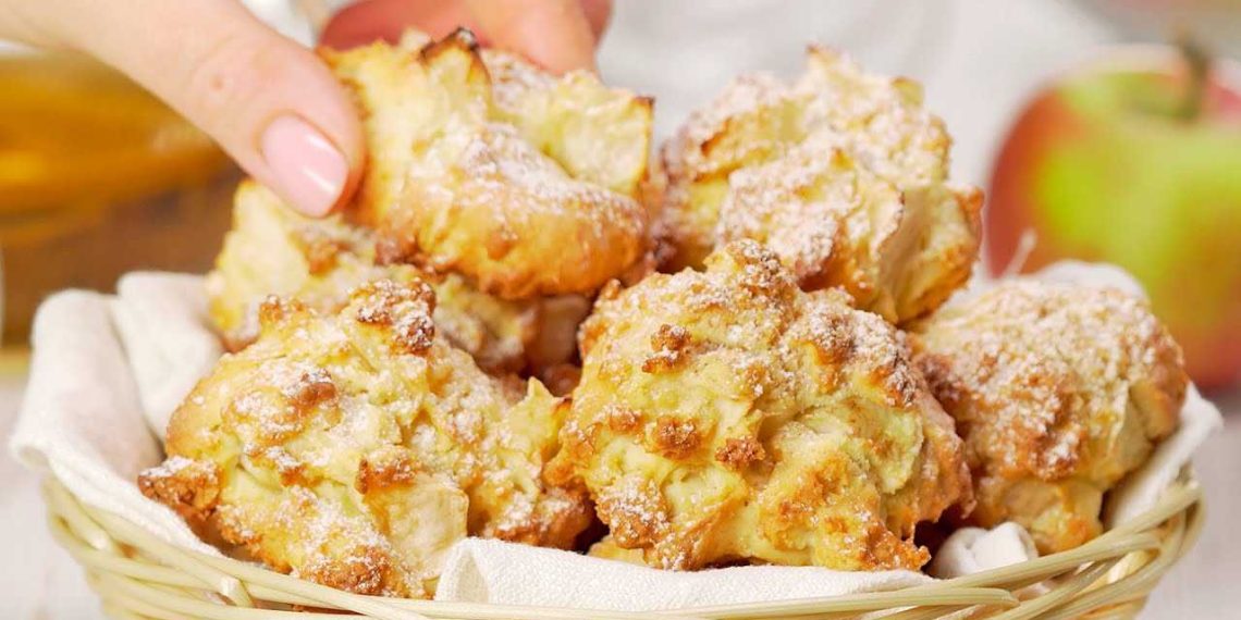 Apfelküchlein mit Zimtzucker, schneller weg als man gucken kann !