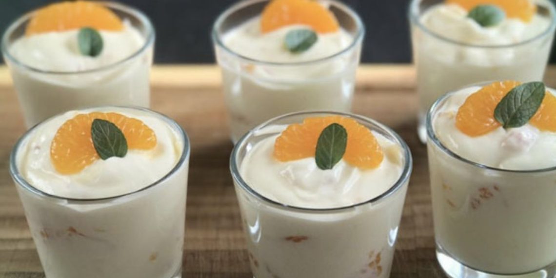 Schnelles Mandarinen – Quark – Dessert