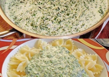 Spinat Frischkäse Soße, die beste Sauce der Welt!