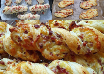 Fantastische Blätterteig Käse Stangen mit 4 Zutaten!