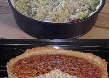 Hack Lauch Torte mit Gorgonzola