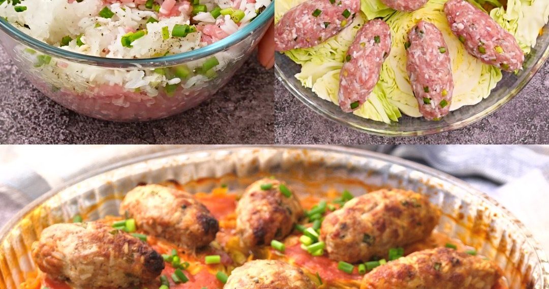 Gebackener Kohl mit Fleischbällchen: ein einzigartiges Gericht für ein köstliches und leichtes Rezept!