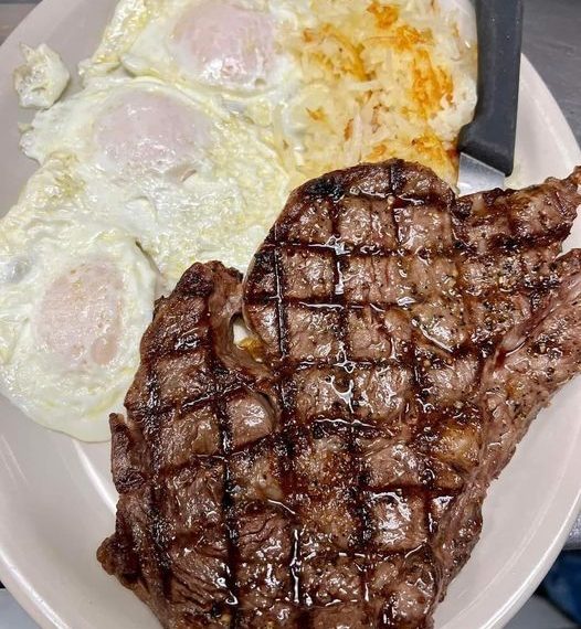 steak and egg!!!my family love this yummm recipe.