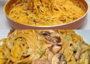 Champignons Spaghetti aus der Pfanne, Nach diesem Rezept fragen alle!
