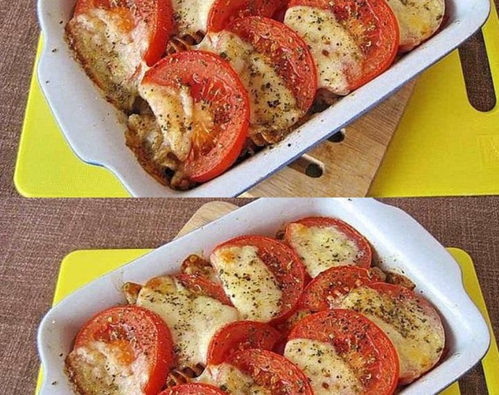 Spiralnudeln mit Mozzarella und Tomaten