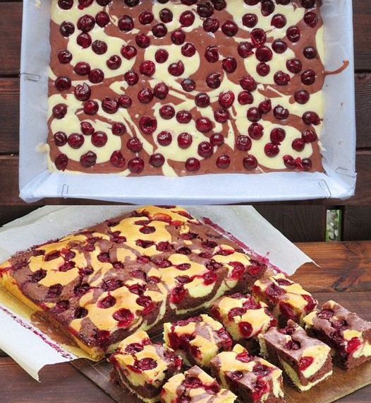 Kirschkuchen vom Blech ich nehme nur 1 Glas Sauerkirschen