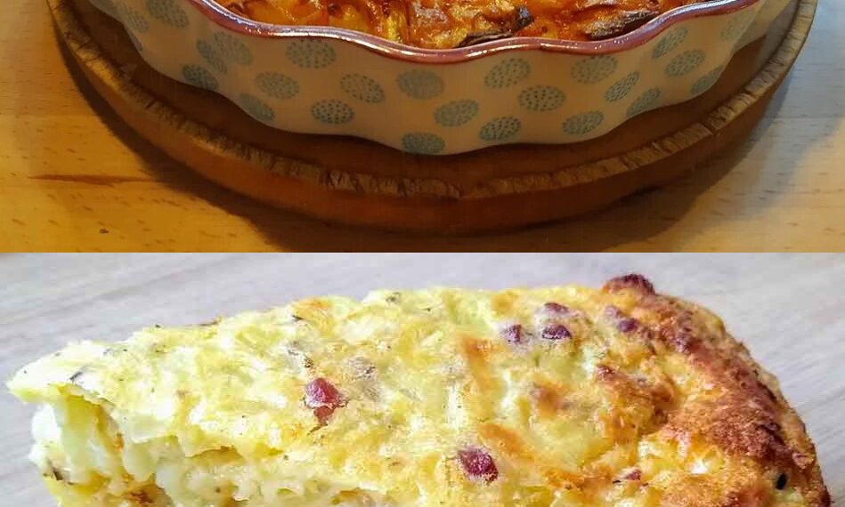 Zwiebelkuchen ohne Boden, so lecker, dass man sie 2 Mal pro Woche kochen möchte!