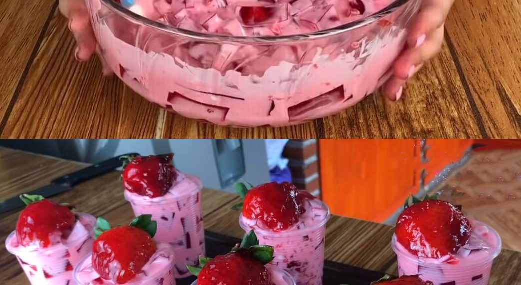 Erdbeer Dessert mit Joghurt in 2 Minuten fertig!!