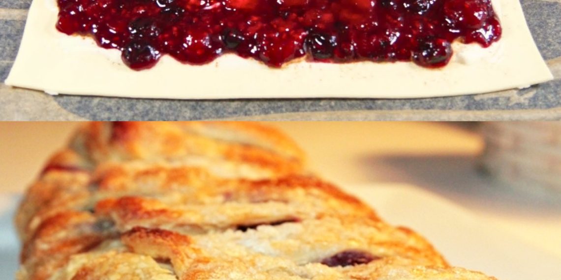 Fantastischer Strudel mit kirschfullung 