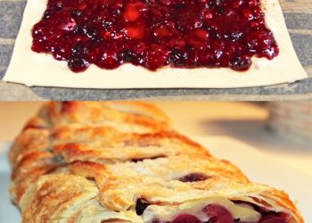 Fantastischer Strudel mit kirschfullung 