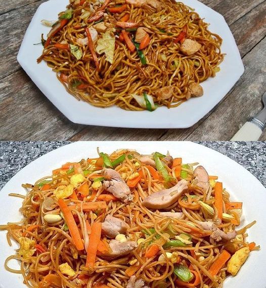 Gebratene Nudeln wie vom Asiaten