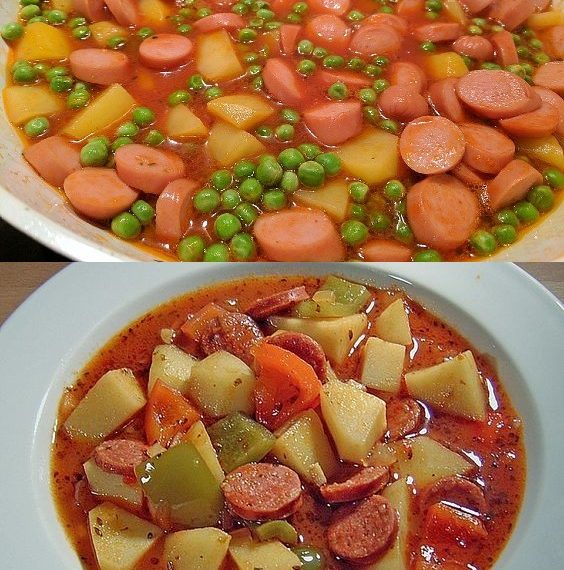 Räubertopf mit Wiener Würstchen