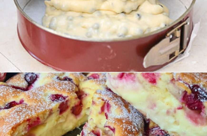 Blitz Kirschkuchen mit Vanillepudding, Fruchtig, saftig und wahnsinnig lecker