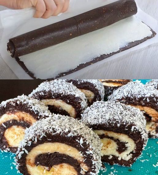 Schoko-Kokos-Rolle ohne Backe, der beste im ganzen Universum!