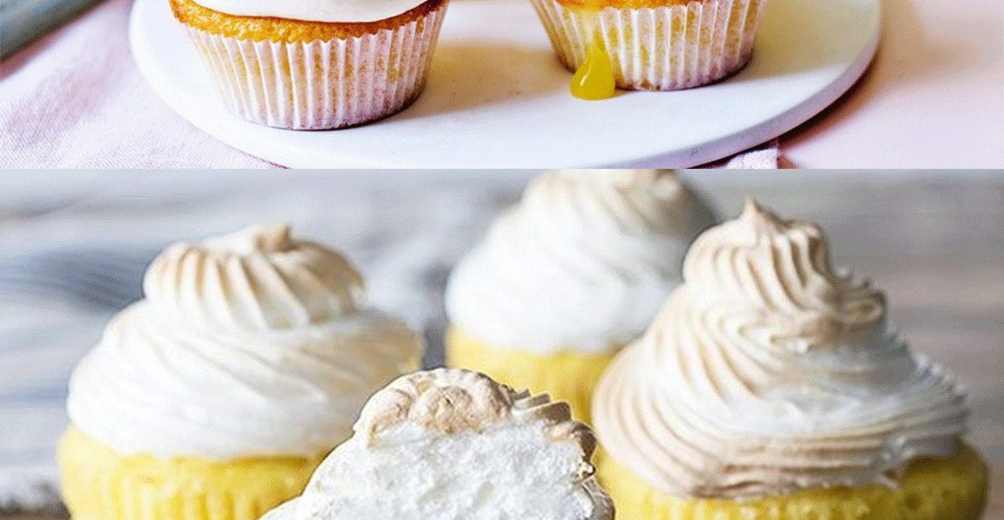 Zitronen Cupcakes mit Baiser-haube (Für ca. 12 cupcakes)