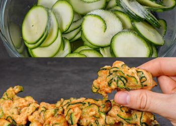 Einfache und köstliche Zucchinipuffer! Sie sind weich und jeder wird sie LIEBEN!