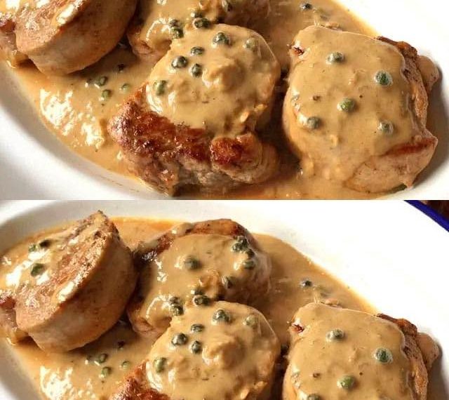 Filetpfännchen mit Frischkäse Senfsauce, superlecker!