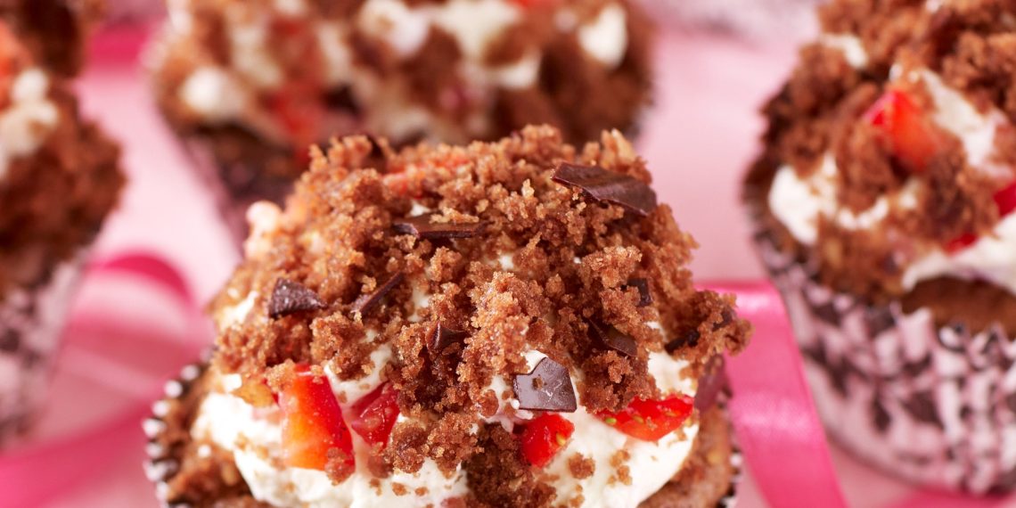 Erdbeer-Maulwurfmuffins