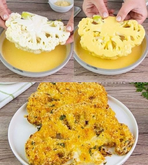 Blumenkohl Schnitzel, schmeckt besser als Fleisch