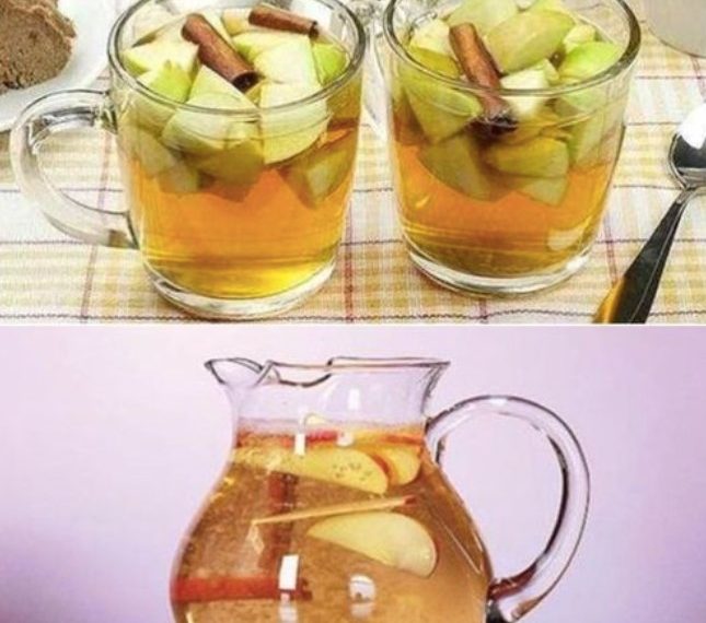 Apfelwasser mit Zimt und Zitrone zum Abnehmen