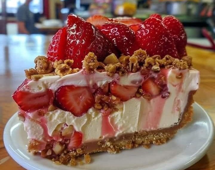 Ein Sommertraum ohne Backen: Erdbeer-Knusper-Käsekuchen