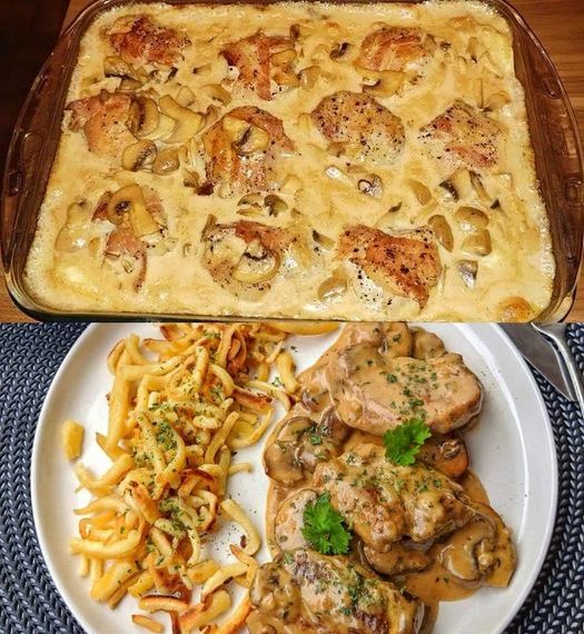 Medaillons in Pilzrahmsosse