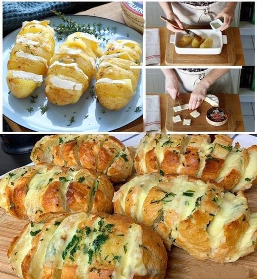 Schmecken einfach zu allem! – Fächerkartoffel mit Käse aus dem Backofen