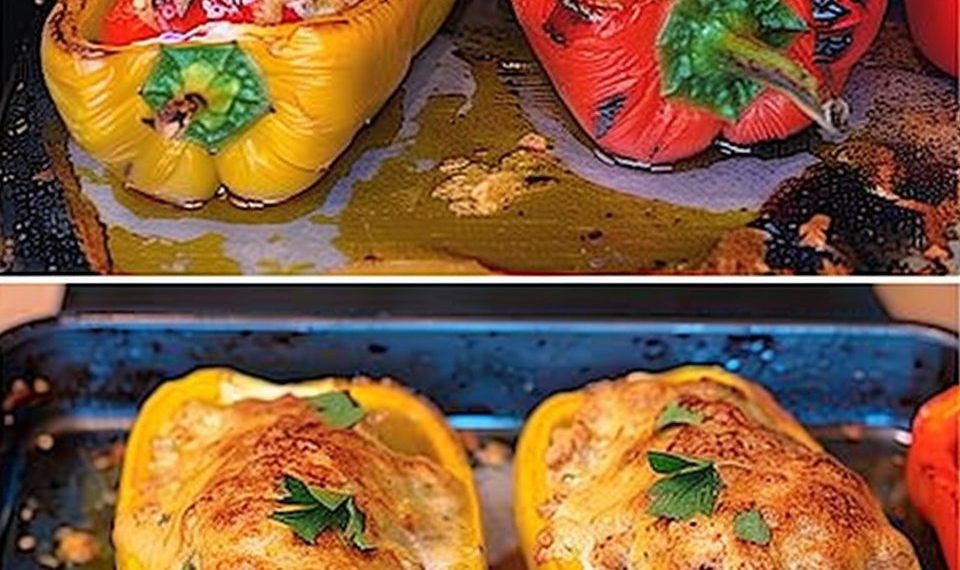 Mit Hühnchen Gefüllte Paprikaschoten Das Leckere Und Einfach Nachzukochende Rezept