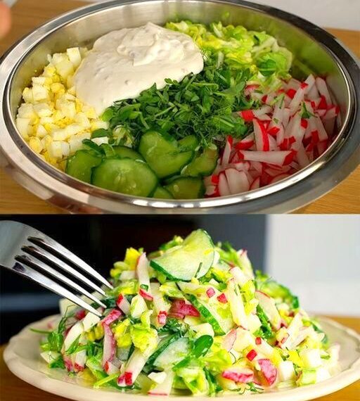 Absolut der Kracher Sommersalat mit Schmand