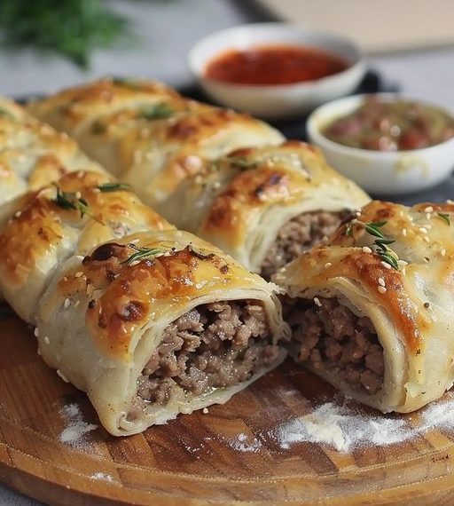 Teig Eingerollt Mit Hackfleisch In Null Komma Nichts Fertig!