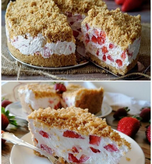 Erdbeerkuchen ohne Backen mit Mascarpone