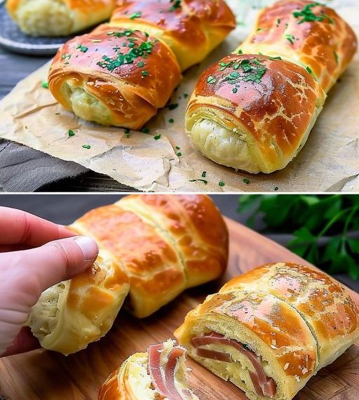 Rollen Sie Den Teig So Auf Und Formen Sie Die Röllchen! Sie Sind Perfekt Für Eine Leckere Vorspeise