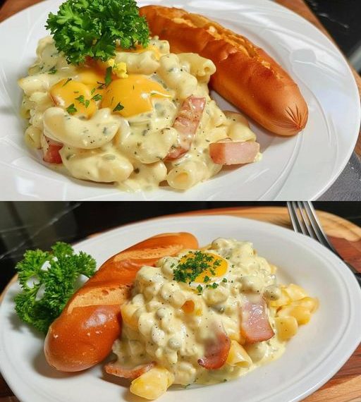 Kartoffelsalat und Würstchen