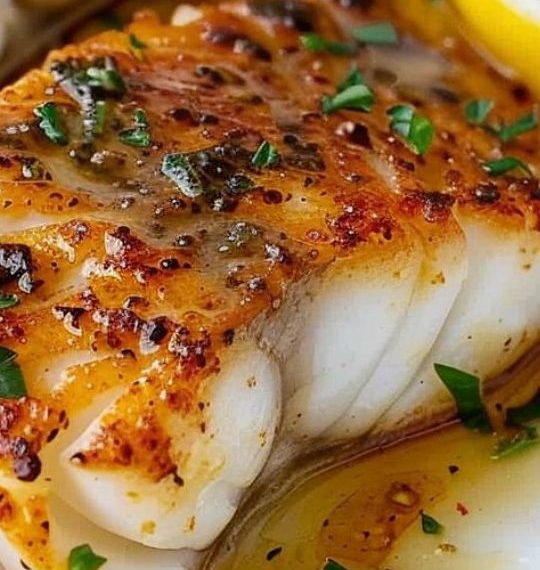 Zitronenbutter gebratener Kabeljau: Ein einfaches und elegantes Gericht