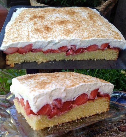 Erdbeer Fanta Kuchen, Jedes Stück schmilzt imm Mund