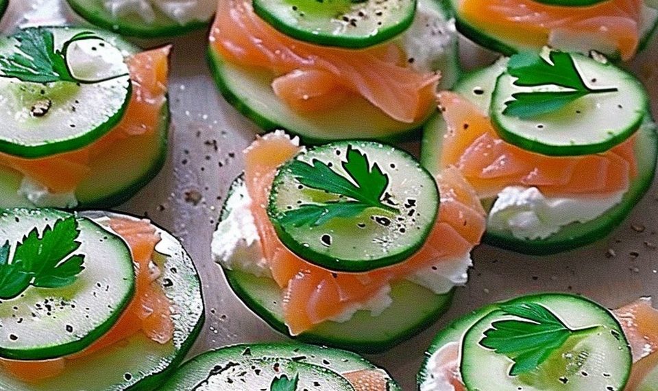 Gurken Lachs Häppchen