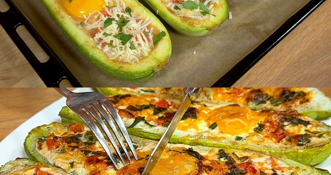 Kein Frittieren! Gefüllte Zucchini-Boote, die alle verrückt machen