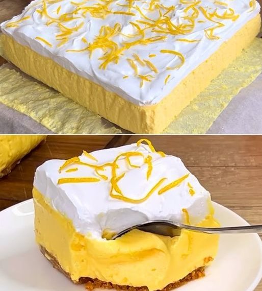 Flauschige Zitronenquadrate: das köstliche und duftende Rezept, das Sie ausprobieren müssen