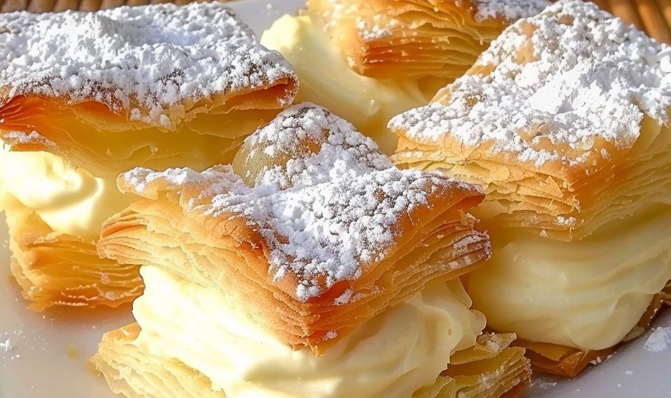 Vanillecremepudding Im Blätterteig Rezept