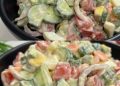 Rezept für Honig-Mayo-Gurkensalat