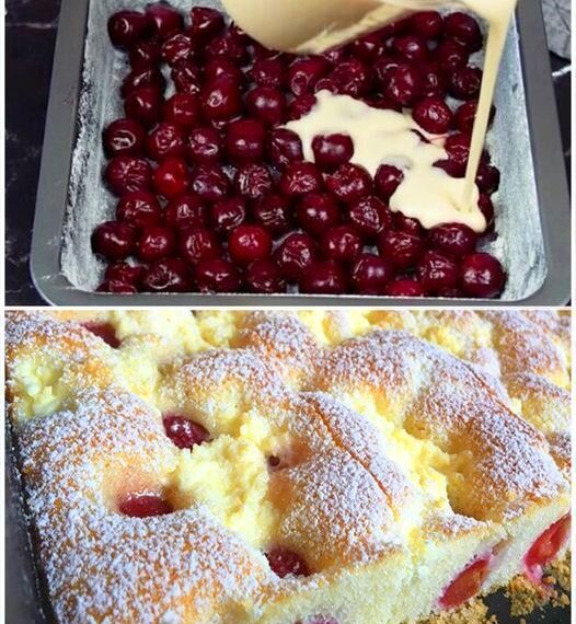 Ein Teufelszeug, Quark Kirschkuchen in 5 Minuten im Ofen