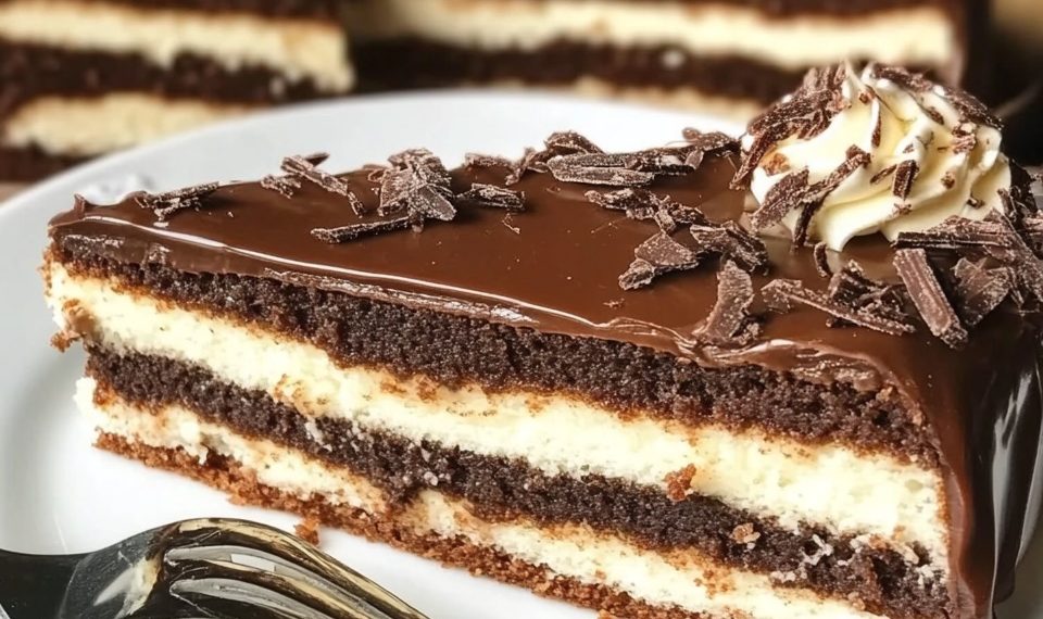 Schoko-Vanille-Schichtkuchen