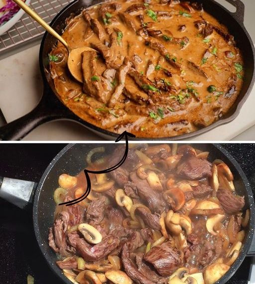  Bœuf Stroganoff mit zartem Rinderfilet 