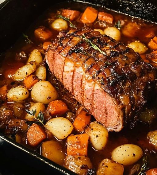 Schweinebraten, resche Kruste, leckere Soße