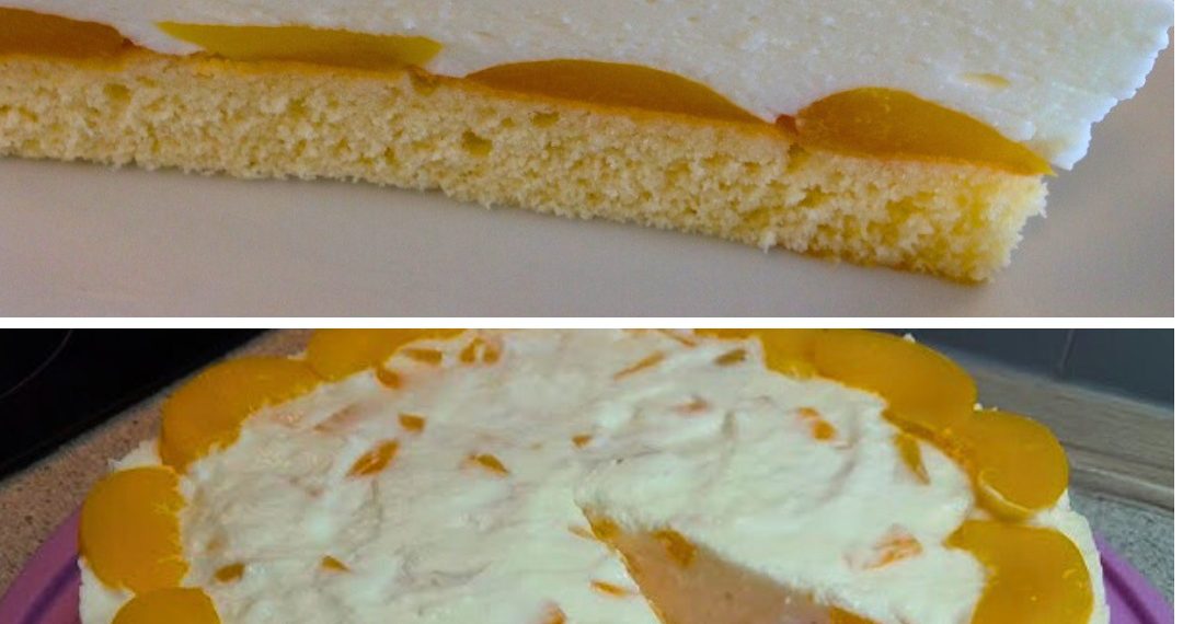  Nusskuchen mit Pfirsichcreme