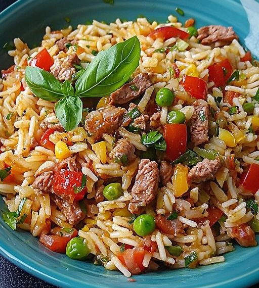 Kritharaki-Salat mit Hackfleisch