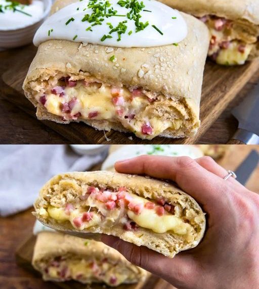  Handbrot mit Schinken und Käse 